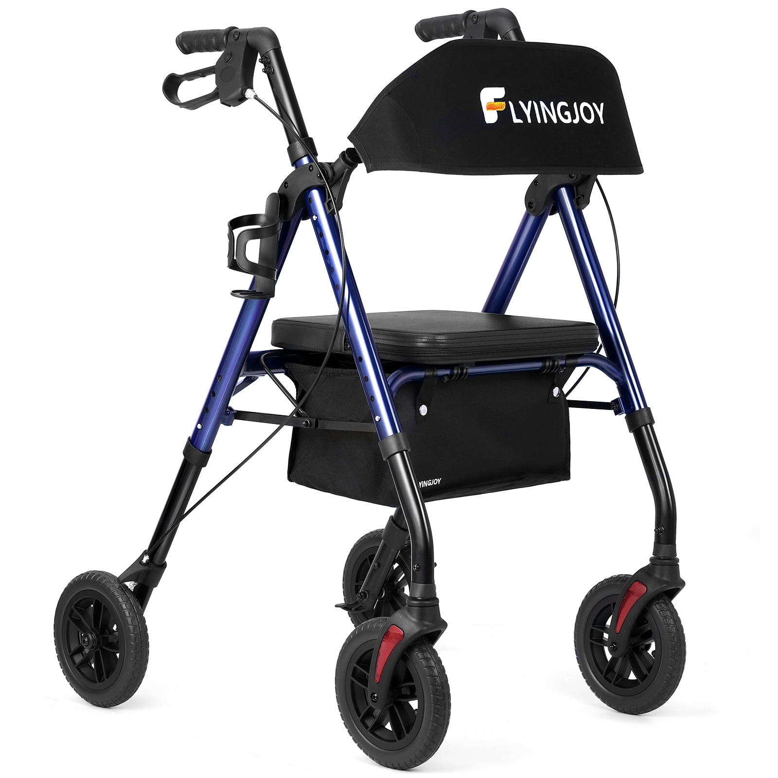 Rollator Walkers Rollator Walker with Seat Cushion, Folding Rolling  Walkers, Adjustable Handle Height, Durable Lightweight Frame,Supports Up to  220