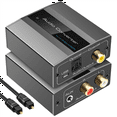 thumbnail image 2 of 6X Analog to Digital Audio Converter to Optical with Optical Cable Audio Digital Toslink and Coaxial Audio Adapter,6 x converter 6 x optical cable 6 x USB cable,Black grey, 2 of 8