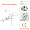 thumbnail image 2 of Paper Towel Holder Wall Mounted-2 Install Methods Paper Towel Bar for Kitchen Under Cabinet and Table with Super Glue, Thick Stainless Steel Paper Towel Rack for Jumbo Paper Rolls(Gold, 13IN), 2 of 7