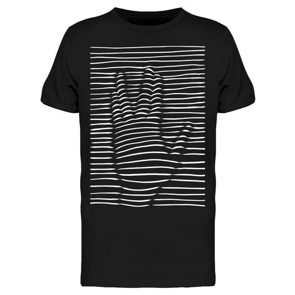 Hand Silhouette On Lines Men's T-shirt