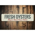 thumbnail image 1 of Fresh Oysters Novelty Decor, Metal Wall Sign - 4x18 Inches, 1 of 4