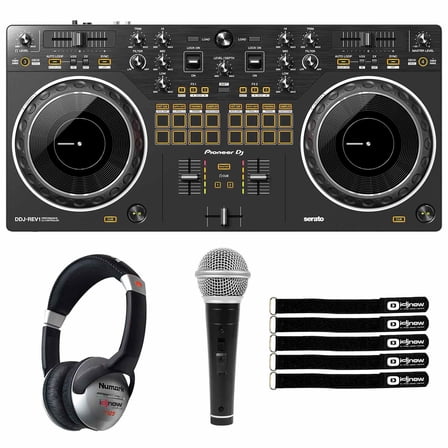 Pioneer DJ DDJ-REV1 Scratch Style 2-Channel Serato DJ Lite Controller with Headphones Package