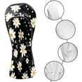 thumbnail image 3 of Golf Club Head Covers - White Daisy Design, PU Leather, Waterproof, Fits Fairway Woods/Hybrid, Unisex, Fits Most Brands, 3 of 10