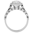 thumbnail image 3 of SuperJeweler 2 1/2 Carat Cushion Shape Moissanite Bridal Set In 14 Karat White Gold For Women, 3 of 3