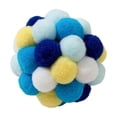 thumbnail image 2 of Cat Toy Balls, 2 Inch Soft Pom Pom Ball Plush Interactive Balls for Cat Fuzzy Kitten Interactive Playing Quiet Toy for Cats Pet,Blue, 2 of 4