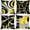 Black and Yellow, variant on Blue and Black Throw Pillow Covers 18x18 Inches Set of 4 Decor Decorative Throw Pillow Cover Abstract Modern Geometric Teal Square Cushion Cases for Sofa Bed Couch