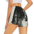 thumbnail image 2 of Uemuo Double Exposure Cat Forest Pattern Women's Athletic Shorts High Waisted Running Shorts with Liner Pockets Gym Elastic Workout Shorts-Medium, 2 of 9