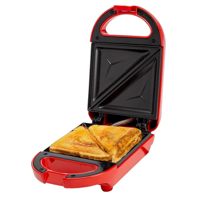 Sandwichera Tasty Roja 600W para Resultados Rápidos y Fácil Limpieza