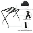 thumbnail image 6 of Ktaxon Portable Folding Metal Luggage Rack with Nylon Belts Suitcase Stand Holder Shelf Space Saving Easy to Install for Travel, Home, Hotel, Guest Room, Bedroom - Black, 6 of 11