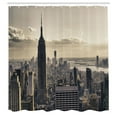 thumbnail image 3 of Ambesonne United States Shower Curtain, NYC Winter Time, 69"Wx75"L, Beige Grey, 3 of 5