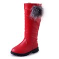 thumbnail image 4 of ZECATL Girl's Waterproof Pom Pom Back Zipper Fur Tall Riding Boots (Toddler/Little Kid/Big Kid), 4 of 9