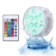 thumbnail image 1 of Luz de piscina sumergible con control remoto por infrarrojos Regulable 10 piezas LED RGBW L Abanopi Luz sumergible, 1 of 7