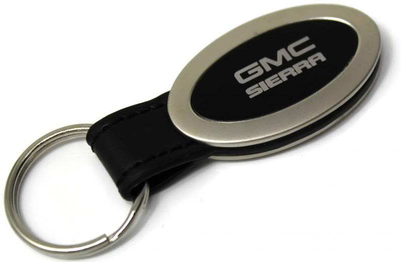 GMC Sierra Oval Leather Key Chain