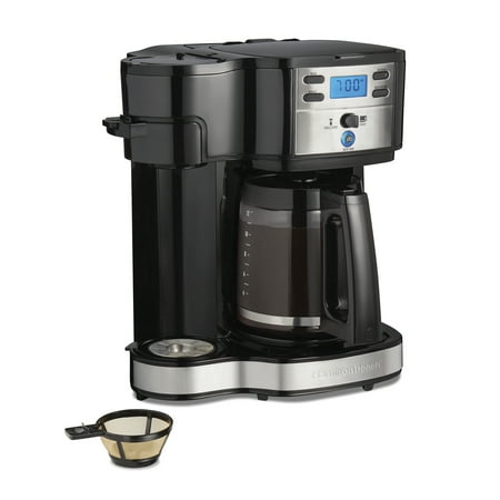 Hamilton Beach 2-Way Programmable Coffee Maker, Single-Serve or 12 Cups, Black, 47650