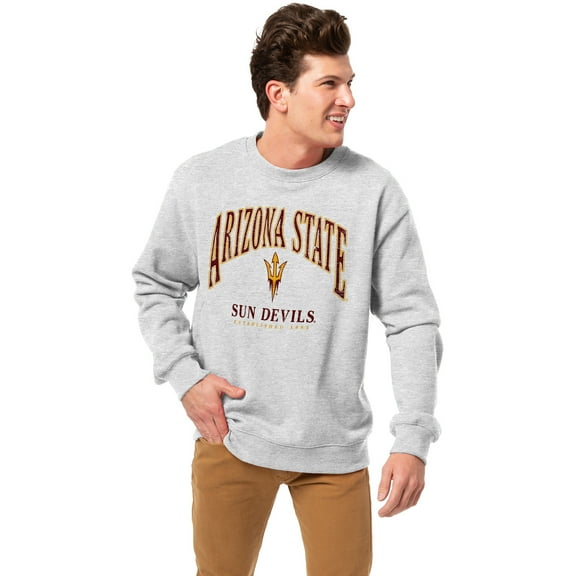 Men's-League Collegiate Wear  Heather Gray Arizona State Sun Devils Essentials 2.0 Pullover Sweatshirt