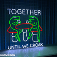 thumbnail image 2 of Glowneon Together Until We Croak Neon Sign, Couple Frog Wall Led Sign, 2 of 5
