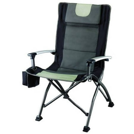 Ozark Trail Folding High Back Chair with Head Rest, Black