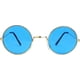 thumbnail image 2 of Blue Circle Hippie Glasses - Blue 60's Style Hipster Circle Sunglasses - 1 Pair, 2 of 5