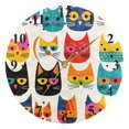 thumbnail image 5 of Heads Cats Black 10 inch Wall Clocks Non Ticking Easy to Read Battery Decorative for Home Bathroom Kitchen Bedroom Living Room, 5 of 8
