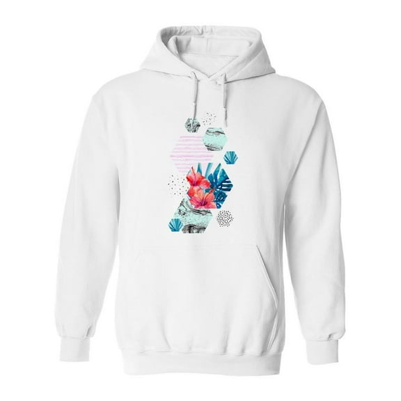 Abstract Tropical  Hoodie Men -Image by Shutterstock, Male Large