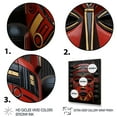 thumbnail image 3 of Designart "Ancestral Masks in Crimson III" People Framed Wall Art - Global Red African Mask Living Room Framed Canvas Art, 3 of 6