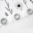 thumbnail image 3 of Erosebridal Retro Flowers Floral Curtains and Drapes (38Wx54L),Spring Garden 30%-50% Blackout Curtains for Bedroom,Black White, 3 of 5
