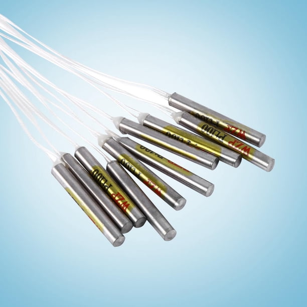 10 sondas de sensor de temperatura, PT100, resistente al agua, sensor de temperatura digital, resistencia térmica de platino -20~250 ?/-4~50 °F, longitud del cable de 50 cm Ecomeon no