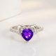 thumbnail image 4 of Anillo de promesa natural en plata maciza de oro para las mujeres de las niñas piedra de nacimiento de joyería de regalo para su aniversario de boda, 4 of 5