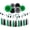 Black Green Silver, variant on 2026 Daily Hot Essential Sage Green Beige Gold Party Decor Set, 30Pcs Rustic Tissue Pom Poms Tassel Garland Banner for Wedding Bachelorette Engagement Gender Reveal Bridal Shower