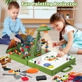 thumbnail image 3 of Proyector de dibujo para niños, mesa de actividades con forma de maleta, proyector LED, juguetes para niños, bloc de dibujo de dinosaurios para niños (verde), 3 of 7