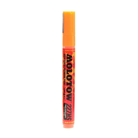 One4All Acrylic Paint Markers 4 mm, neon orange fluorescent, 218 (pack of 3)