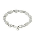 thumbnail image 2 of Yesbay Bracelet Elegant Anti-rust Women Silver Plated Hollow Ball Bangle Chain for Travel, 2 of 5