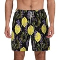 thumbnail image 3 of Uemuo Lavender Flowers Pattern Mens Swim Trunks Quick Dry Board Shorts with Mesh Lining, Stretch Beach Shorts Quick Dry No-Chafing Board Shorts-3X-Large, 3 of 9