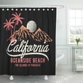 thumbnail image 1 of ABPHQTO Cortina de ducha Bear California y Graphic Beach Surf Letter Coast 152x180 cm ABPHQTO PKNMT60x72Shower-6846, 1 of 2