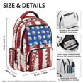 thumbnail image 4 of HELLHERO Baseball Flag Print 17 Inch School Bag, Ventilated Padded 600D Polyester Backpack for Elementary Back to School Daily Use, 4 of 7
