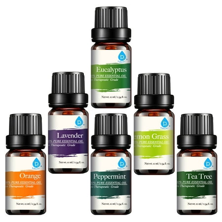 Pursonic Pure Essential Aroma Oils, 6-Pack (Best Essential Oil For Cigarette Smoke)