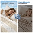 thumbnail image 2 of Beige Stripe Cooling Blanket,Lightweight Breathable Summer Throw Blanket with Double Sided Cold Effect,Vintage Country Geometric Linen Texture Picnic Blankets Bed Sheet for Hot Sleepers 60"x80", 2 of 8