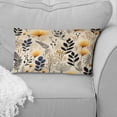 thumbnail image 4 of Designart "Beige Dreamy Garden" Floral Printed Throw Pillow, 4 of 5