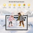thumbnail image 6 of Frameo Digital Photo Frame 10.1inch NUSICAN WiFi Electric Picture Frame with 1280 x 800 HD Touch Screen 32GB Memory, Support Auto Rotate Wall Mountable, Share from Phone App Instantly, 6 of 9