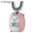 thumbnail image 2 of Kids Ultrasonic Toothbrush U-Shaped Head Cartoon Design Mini Smart 360 Degrees Silicon Electric Toothbrush for Child, 2 of 10