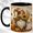 Black, variant on Halloween Gnome Coffee Mug, Gemstone Ghost Mug, Ceramic Cup