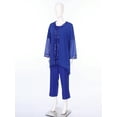 thumbnail image 2 of MSemis Women's Pant Suits Plus Size 3-Piece Embroidered Wedding Guest Evening Mother Of Pant Suit Blue 3XL, 2 of 6