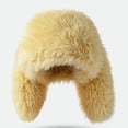 thumbnail image 4 of Women’s Warm Plush Winter Hat, Fluffy Cartoon Bunny Ear Knit Beanie For Cold Weather, 4 of 5