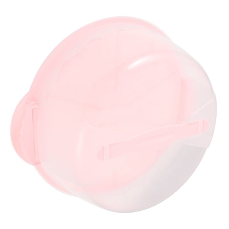 WEUVEB Transparent Cake Box Pink For Birthday 1Pcs 12.6X9.1X4.7In