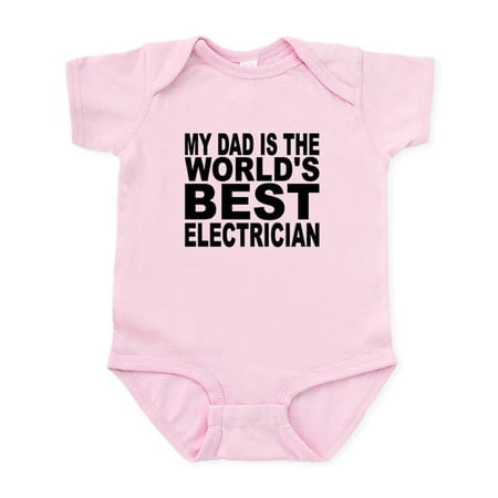 

CafePress - My Dad Is The Worlds Best Electrician Body Suit - Baby Light Bodysuit Size Newborn - 24 Months