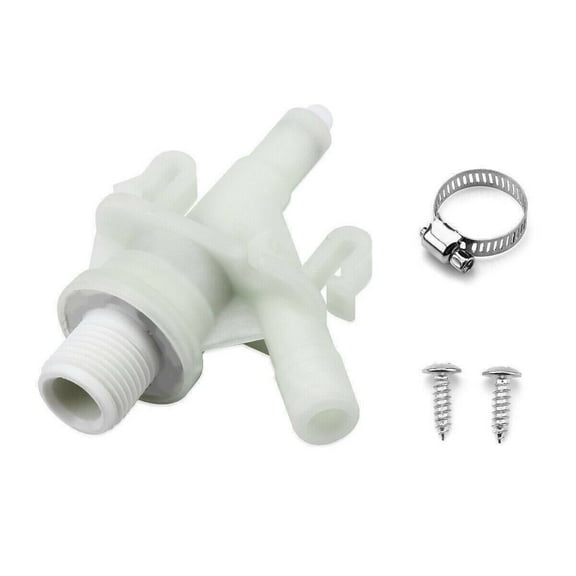 Timilge TEWVK01WH, Plastic Water Valve Kit, for RV Camper Trailer Toilet Compatible with 300 310 320 Series