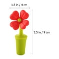 thumbnail image 2 of OUNONA 4Ud Tapones De Vino De Silicona Con Floral Decorativo Para Botella Resistente Y, 2 of 8