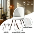 thumbnail image 5 of Homy Casa Dining Chair Set of 2, Upholstered Kitchen Nook Chairs for Small Dining Spaces, Beige, 5 of 13