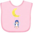 thumbnail image 3 of Inktastic Cute Fairy, Fairy On The Moon, Fairy On A Swing Girls Baby Bib, 3 of 4