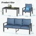 thumbnail image 4 of MRUAKA Aluminum Patio Furniture Set, 6 Pcs Modern Outdoor Sofa Sets, Outdoor Sectional Patio Conversation Set with Coffee Table for Backyard, Poolside, Navy, 4 of 11